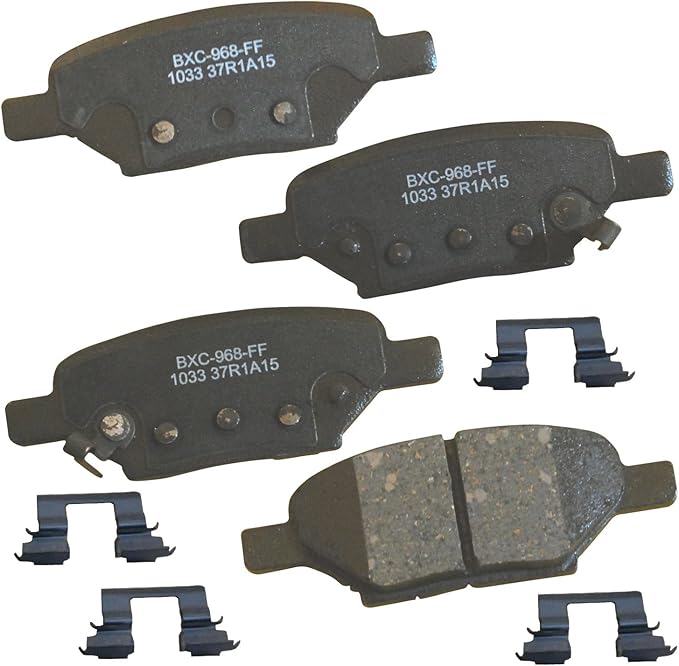 Bendix Premium SBC1033 Ceramic Rear Brake Pads for Chevrolet Cobalt 2008-2005,HHR 2010-2008,Malibu 2012-2004,Pontiac G4 2006,G5 2010-2007,G6 2010-2005,Pursuit 2006,Saturn Aura 2009-2007,Ion 2007-2004