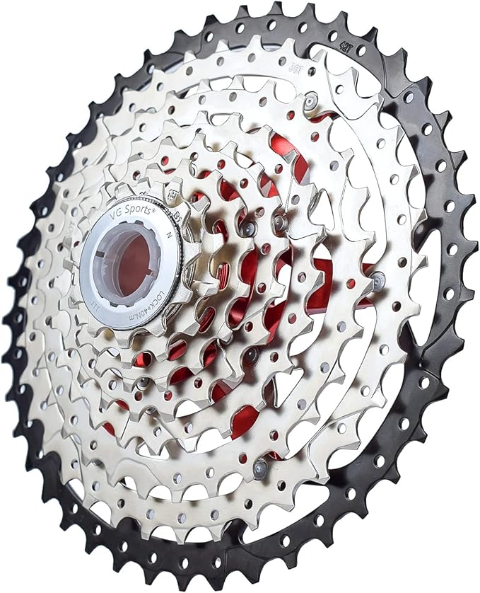 VG SPORTS 8/9/10/11/12 Speed Ultra-Light Bike Cassette for Mountain Bike 11-40T/11-42T/11-46T/11-50T/11-52T MTB Cassette Lightweight Aluminum Bracket Cassette