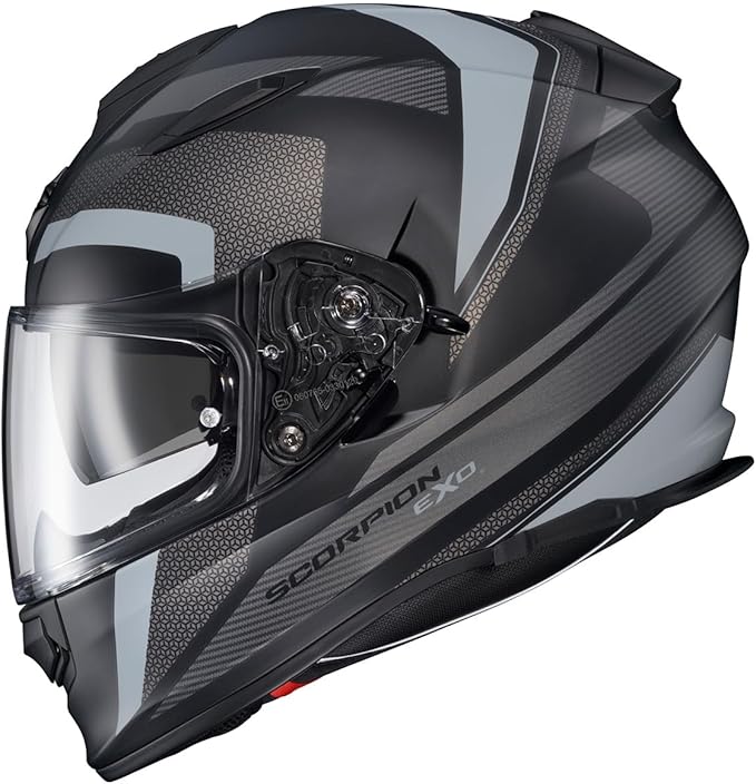 ScorpionEXO Ryzer Full Face Motorcycle Helmet with Pinlock Ready Shield with Integrated Speaker Pockets DOT ECE Approved Evolution (Phantom - Small)