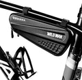 Bike Frame Bag, Waterproof Bicycle Bag Cycling Front Top Tube Pouch Pannier Bike Triangle Bag Front Saddle Frame Pouch for Outdoor MTB Road Mountain Bike Crossbar Storage Bags with Reflective Stripe