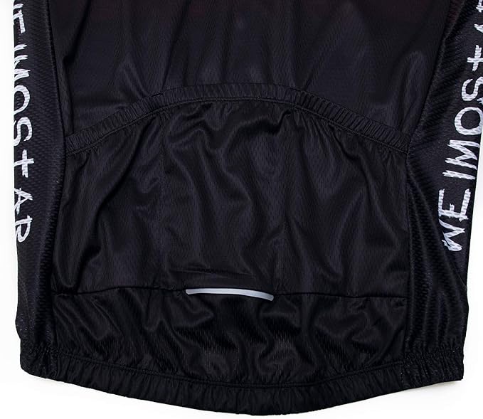 Cycling Jersey Short Sleeve USA Style Bike Tops with Pocket Reflective Stripe