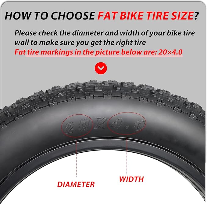MOHEGIA Fat Bike Tire: 20x4.0/26x4.0 Inch Fat Tire,High-Performance and All-Terrain Folding Replacement MTB Bicycle Tire with Street or Trail Riding