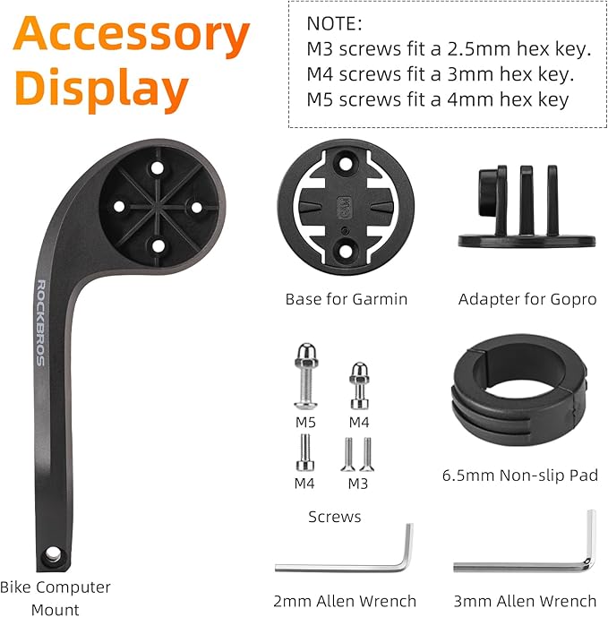 ROCKBROS GPS Bike Computer with Mount, Cycling Computer with Automatic Backlight, Bicycle Odometer IPX6 Waterproof and 600mAH Battery Large Display Screen