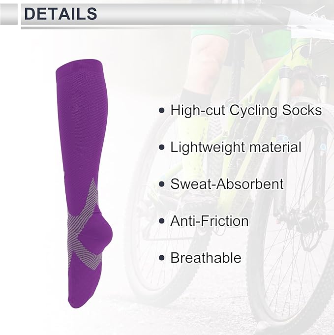 Cycling Socks Breathable Sweat-Absorbent Anti-Friction Outdoor Bike Socks Neutral and Universal 1 Pair