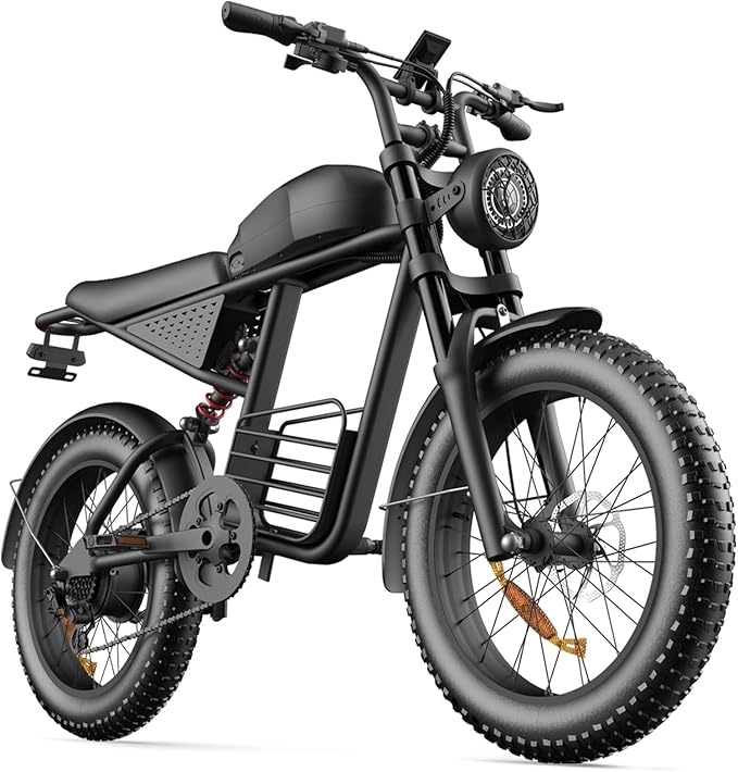 Electric Bike for Adults FX20, 3000/1500W, 37/35MPH Fast E-Bike, 48V 25Ah/18.9Ah Battery, 40-80 Miles Long Range Electric Motorcycle, 20" Fat Tire Dirt Bike, UL 2849 GCC All Terrain Mountain Snow