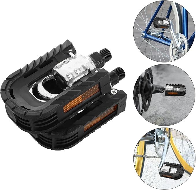 Foldable Aluminum Alloy Bike Pedals Flat Mountain Bicycle Pedals with Wrench Pair for Road, Electric, and Cycling Accessories