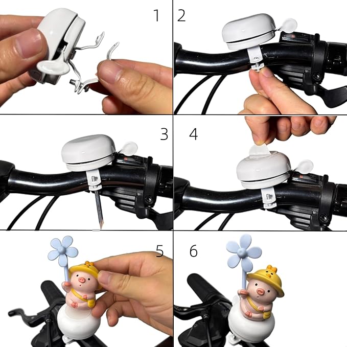 Duck Bike Bell with Wind Sponners -Classic Bike Bells and Beach Cruiser Mountain Bike Bells for Adults and Kids with Loud Ring Sound