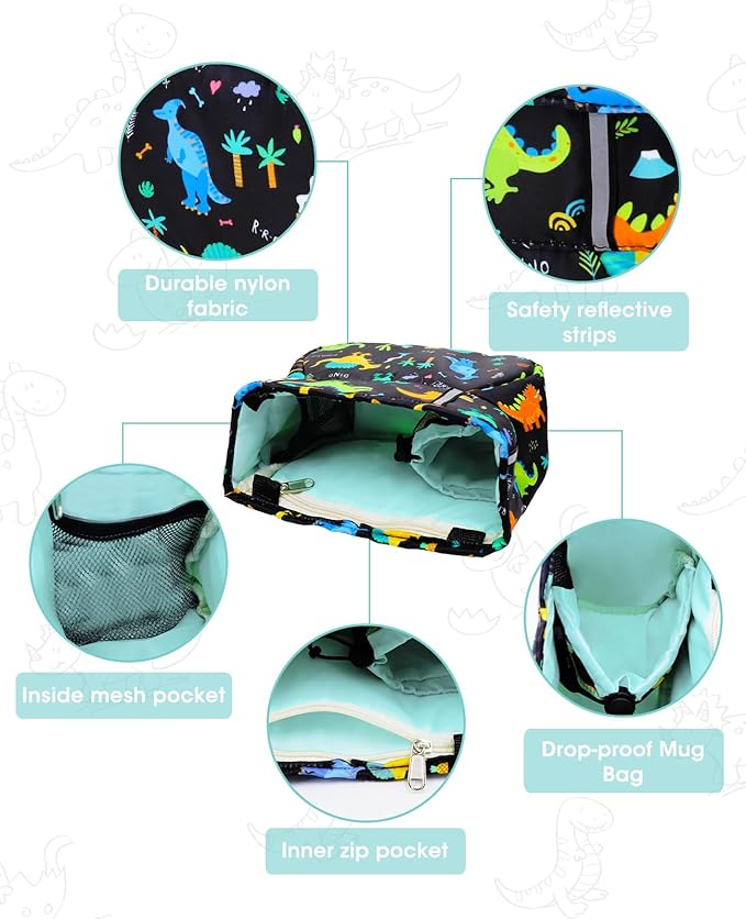 ANZOME Kids Bike Basket, Colorful Blocks Large Bicycle Basket, Bicycle Handlebar Bag, Waterproof Fabric Colorful Bike Basket for Women, Men, Kids
