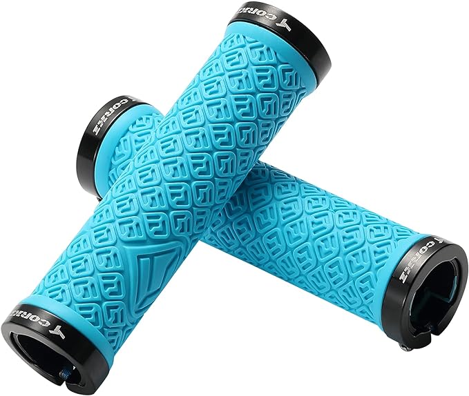 corki Mountain Bike Grips,Double Lock on Locking Bicycle Handlebar Grips for MTB,Downhill