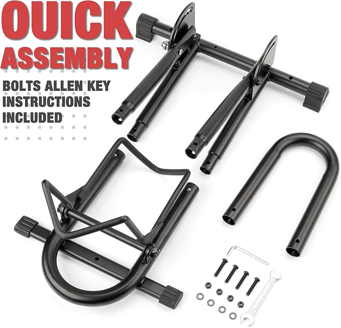 Indoor Bike Floor Stand -Foldable Bike Stand Rack for Garage/Home - Bike Storage Bicycle Parking Rack Fit 26’’-29’’ Mountain Road Bikes E-Bike