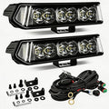 YCHOW-TECH Side Shooter LED Light Bar 2PCS 7 Inch LED Cube Pods Wiring Harness Kit Spot Flood Combo Off Road Driving Light Cube Super Bright Backup Work Lamp for ATV UTV Truck Boat Tractor
