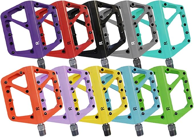 Light Weight Cycling Pedals Secure Grips Flat Mountain Bike Pedals with Sealed Bearing Suitable for Street Bikes 1 Pair