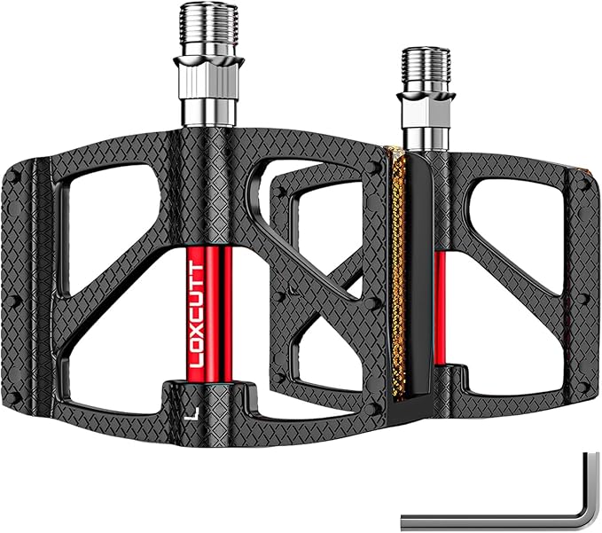 Mountain Bike Pedals MTB Pedals Bicycle Flat Pedals Aluminum 9/16" Sealed Bearing Non-Slip Pedal for Road Mountain BMX MTB Bike