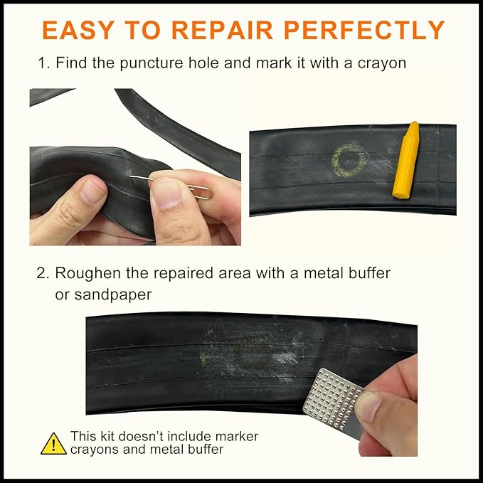 PAX 48 Pcs 24 x 35mm Inner Tube Tire Repair Patches with 20cc Cement, Puncture Tire Repair Kit for Car, Motorcycle, Scooter, Bicycle, BMX, ATVs, River Floating, Inflatable Rubber
