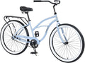 Multiple Colors Adult Beach Cruiser Bike, Single Speed Bicycles 26" Inch, Fixed Gear Bike, Wide Wheels for Stability, Rear Coaster Brakes, Multiple Speed Options