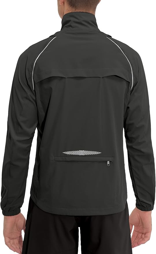 Little Donkey Andy Men's Quick-dry Running Jacket, Convertible UPF 50+ Cycling Jacket Windbreaker with Removable Sleeves