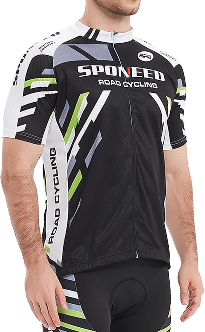 Men Bike Jersey Short Sleeve Road Cycling Shirts Biking Tops Moisture Wicking