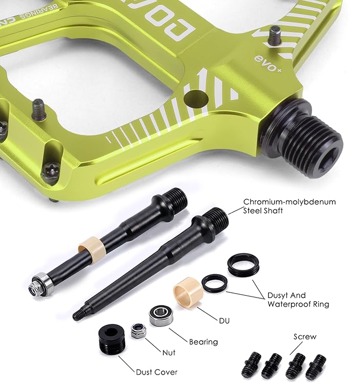 Bike Pedals 9/16" Lightweight Non-Slip Bicycle Platform Pedals - Fits Most Adult Bikes & Mountain Bikes &MTB, Road Bikes and Slip-Resistant Design