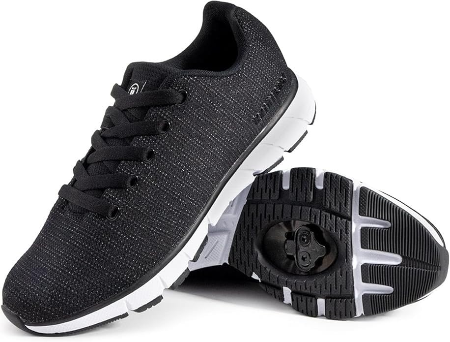 Tommaso Women's Cycling Shoes with Pre-Installed SPD Cleats — Easy to Walk-in Ventilated SPD Cycling Shoes for Women's Spin Classes and Indoor Bikes — Comfortable on Foot and Toebox.