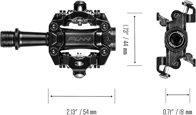 Funn Tactic Clip-in Pedals, Compatible with SPD Cleats, XC Race Pedals for MTB