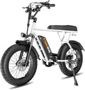 T63 Multi-Color Electric Bike for Adults & Teens, 1000W Peak Motor, 20MPH 468Wh Remove Battery,20"x4"Fat Tire Ebike, Moped Style Comfortable Electric Bikes,Long Seat E Bikes for All-Terrain