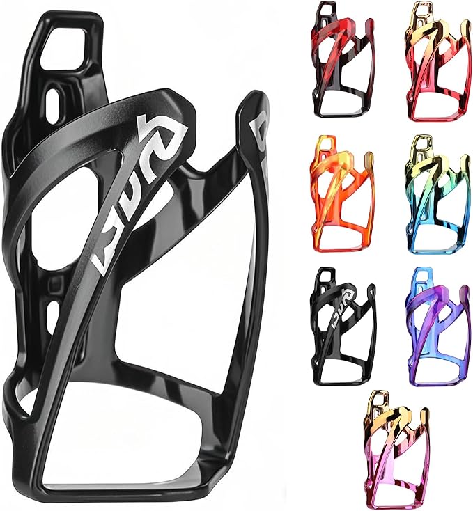 Bike Water Bottle Holder with Screws Lightweight Cycling Bicycle Water Bottle Holder for Road, Mountain Bike (Black)
