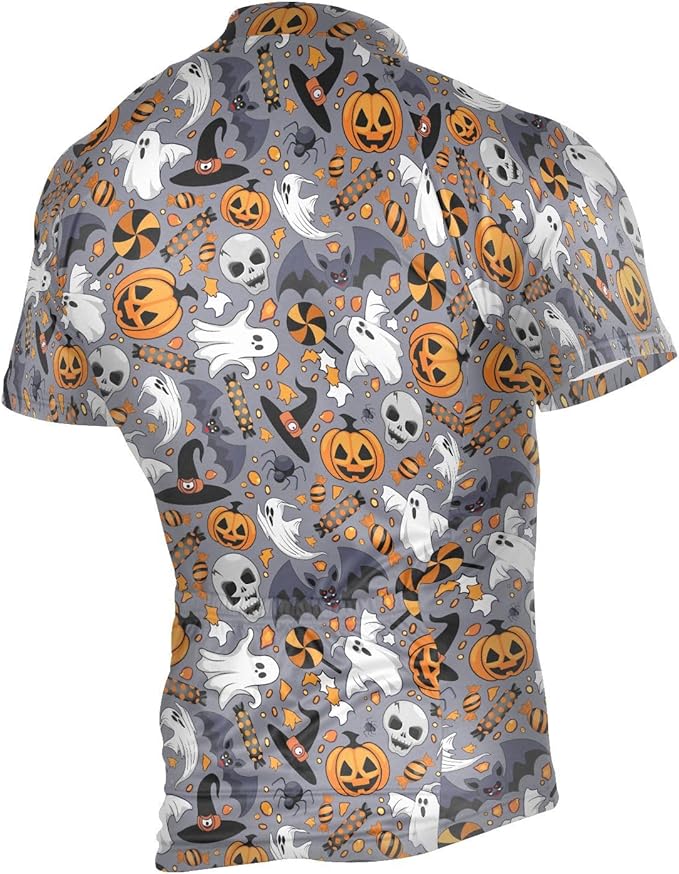Men's Cycling Bike Jersey Short Sleeve Moisture Wicking, Breathable, Quick Dry Biking Shirt with 3 Rear Pockets