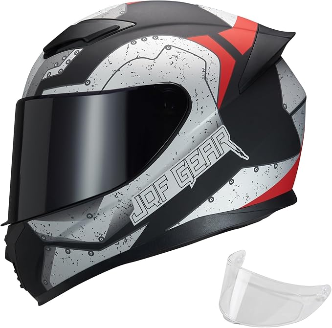 Full Face Motorcycle Helmet WS-607 DOT Approved Motorbike Racing Street Bike Helmets for Adults with Visor