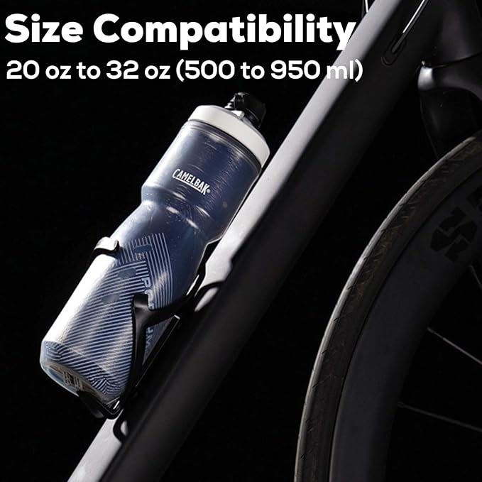 Corki Cycles Bike Water Bottle Holder Right Side Load Water Bottle Cage for Road, MTB, Gravel Bicycle Black 2-Pack