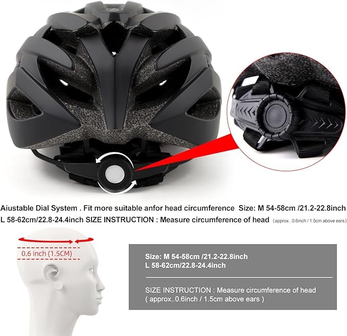 Adult Bike Helmets, Adjustable Mens Womens Bicycle Helmet, Lightweight Road Mountain Cycling Safety Sports Helmets with Detachable Visor