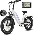 Wooken Electric Bike for Adults, Peak 1000W Motor Ebike,20"x4.0" Fat Tire Electric Bike,48V 624WH Removable Lithium-ion Battery,Up to 60 Miles,Step-Thru Electric Mountain Bike,SGS Certified to UL 2849
