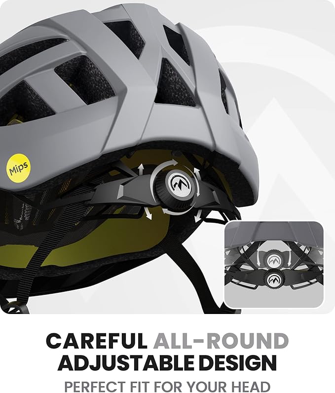 OutdoorMaster Gem Recreational MIPS Cycling Helmet - Two Removable Liners & Ventilation in Multi-Environment - Bike Helmet in Mountain, Motorway for Youth & Adult