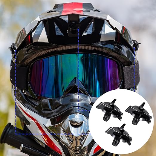 8 Pcs Motorcycle Helmet Visor Screw Helmet Visors Screws with 8 Silicone Washer Replacement Motorcycle Helmet Bolts Hardware Kit for Motorcross Dirt Bike Helmets Accessories