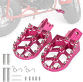 Mini Bike Foot Pegs CNC Anti-Slip Wide Footpegs for Coleman CT100U CT200U BT200X CC100X CRF XR 50 70 110 125 SSR Apollo TaoTao Motorcycle Dirt Bike Pit Bike Pedals Deep Pink