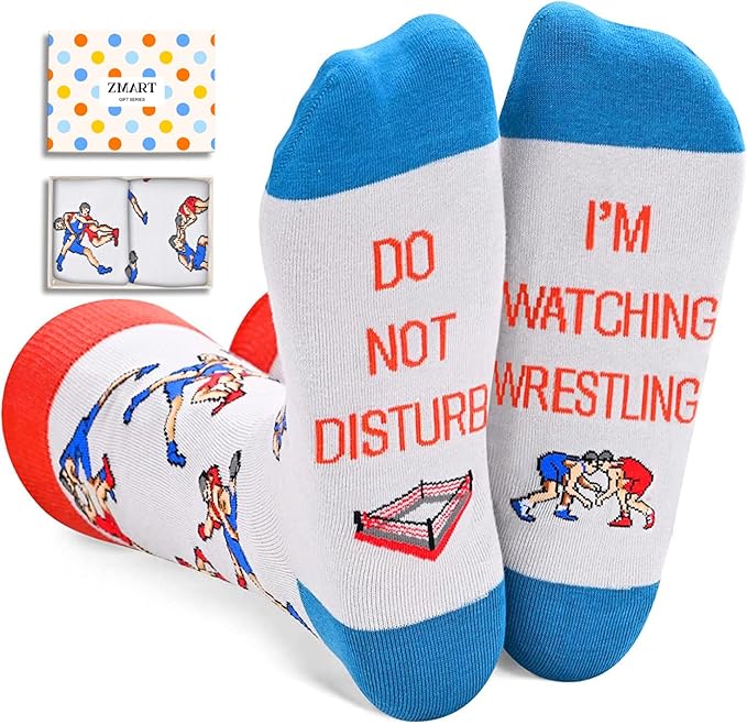 Zmart Sport Gifts for Men - Softball Basketball Volleyball Wrestling Plane Bike Socks