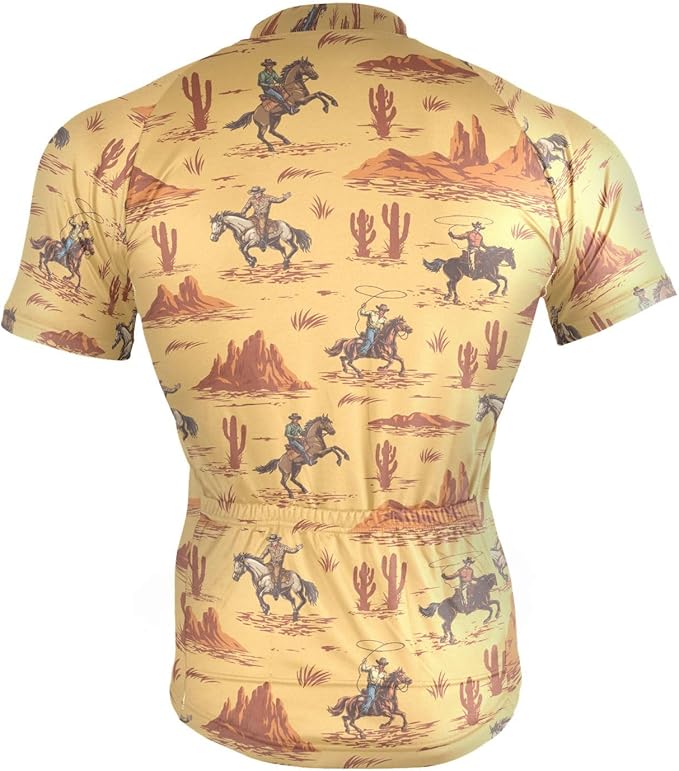 Men's Cycling Bike Jersey Short Sleeve Moisture Wicking, Breathable, Quick Dry Biking Shirt with 3 Rear Pockets