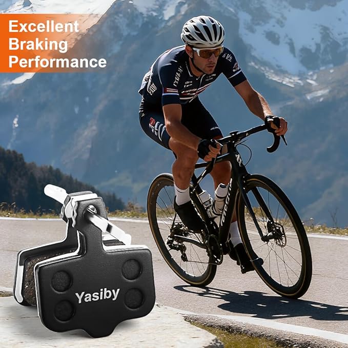 Bike Brake Pads, 4 Pairs Disc Brake Pads High-Performance with Installation Tools for Sram Avid Elixir E1 E3 E5 E7 E9 ER CR XO XX DB1 DB3 DB5, Nutt Hydraulic MTB Bicycle Brake Pads Replacement