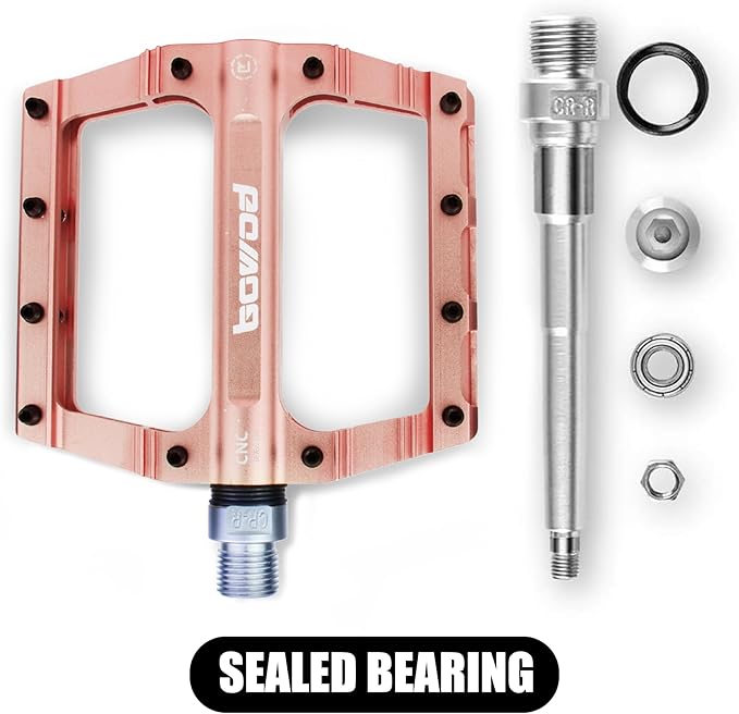Bike Pedals 9/16" Lightweight Non-Slip Bicycle Platform Pedals - Fits Most Adult Bikes & Mountain Bikes &MTB, Road Bikes and Slip-Resistant Design