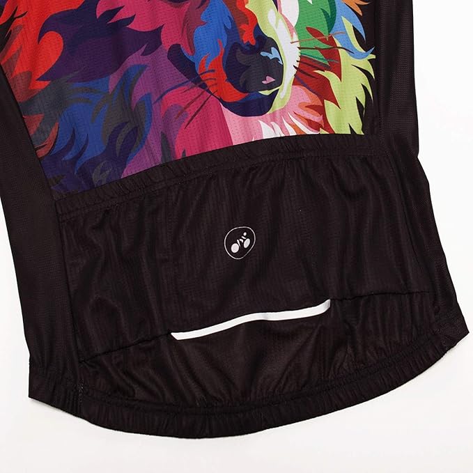 Men Cycling Jersey Skull Bike Short Sleeve Tops Quick-Dry Reflective 3-Pockets S-3XL
