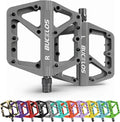 BUCKLOS Mountain Bike Pedals MTB Pedals Flat, Adult Bicycle Road Bike Large Platform Nylon Non-Slip Pedal for Gravel Bike/Hybrid Bike 9/16"