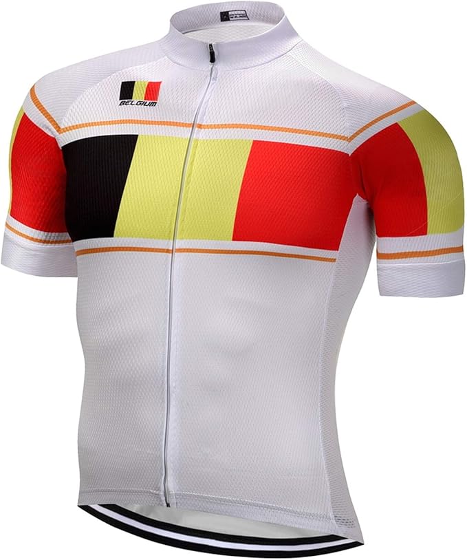 Cycling Jerseys Men Bicycle Short Sleeve Summer Shirt Bike Biking Tops Riding Clothing Flag