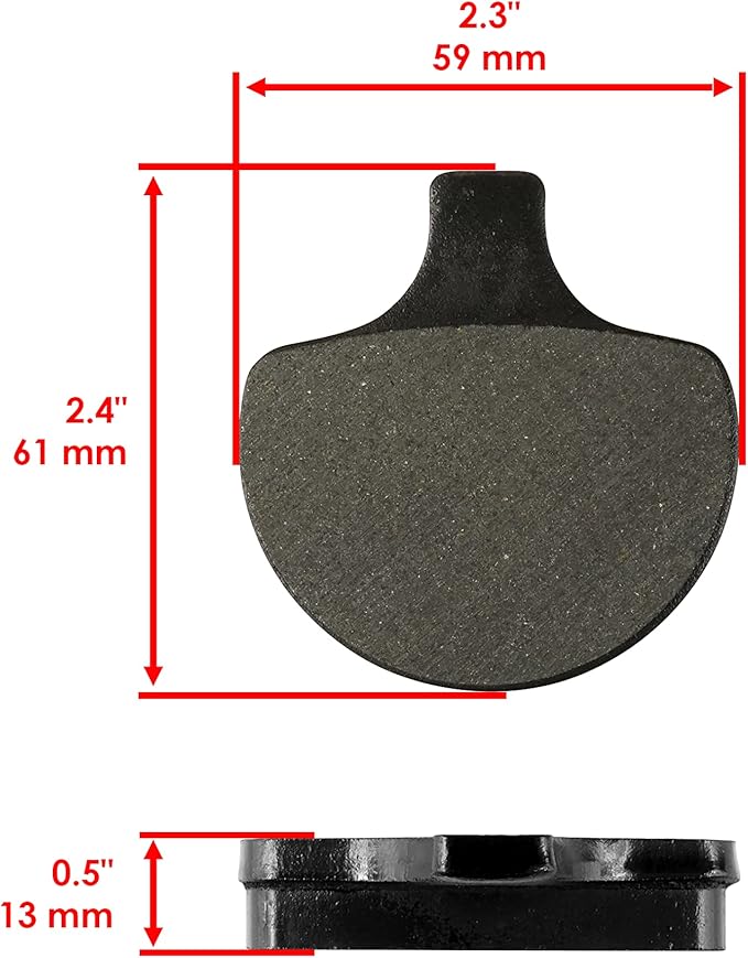 Caltric Front And Rear Brake Pads Compatible with Harley Davidson Flhr Road King 1340 1994-1998