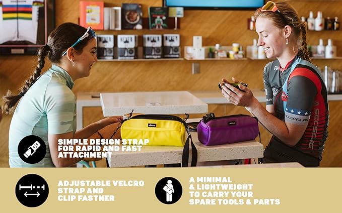 Lumiere & Co. Bike Handlebar Bag – Minimalist Design – 3 Size options, Multiple Colors – Clip Straps, Hook & Loop, Shoulder Strap