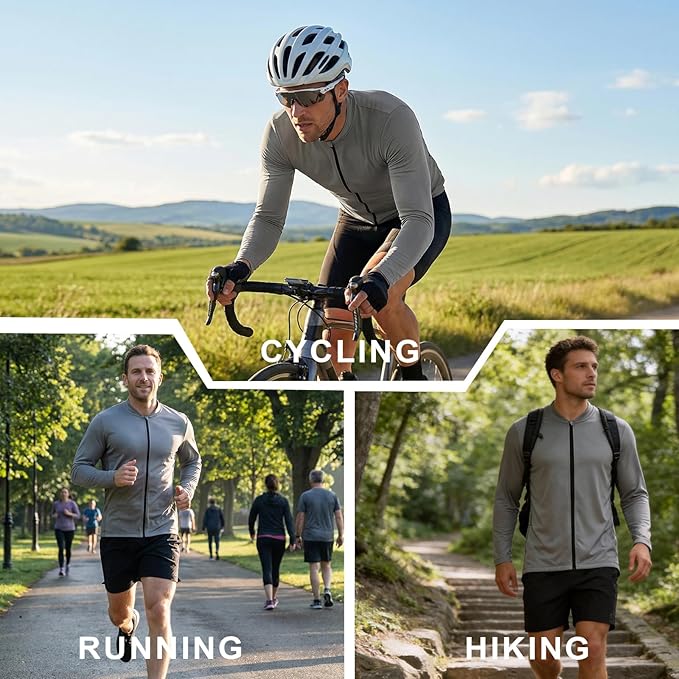 Cycling Jersey Men Bicycle Shirt Short and Long Sleeve MTB Road Biking Jersey with Pockets