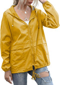 Women's Raincoats Lightweight Waterproof Windproof Adjustable Windbreaker Rain Jackets Hooded with Pockets S-XXL