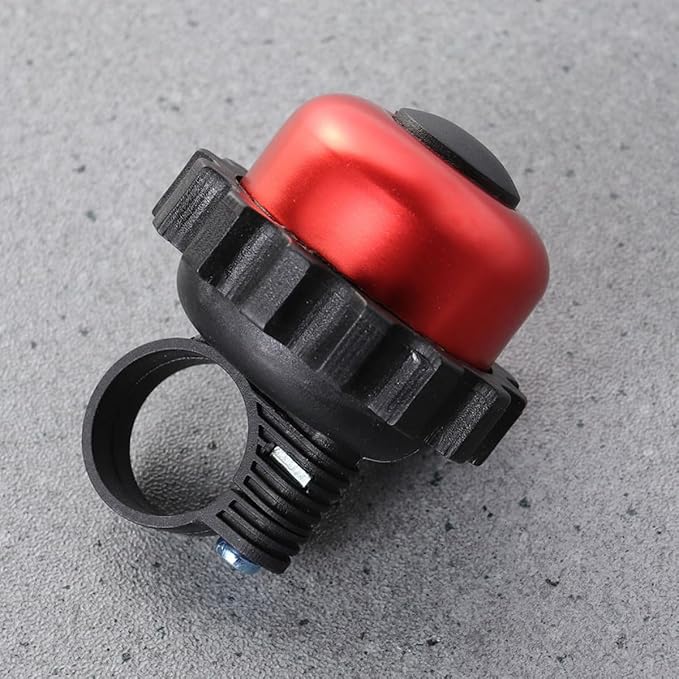 3pcs Rotating Loud Bike Bell Horn Set, Red Vintage Bicycle Bell Accessories for Mountain Biking and Road Cycling Handlebar
