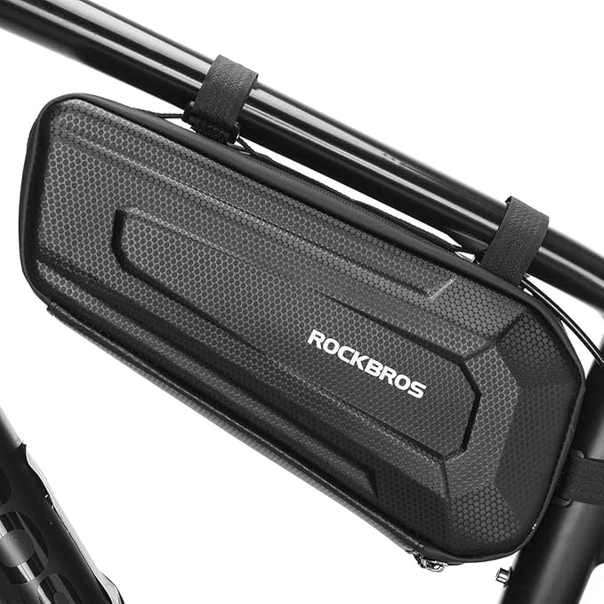 ROCK BROS Bike Frame Bag Bike Storage Triangle Bag Bicycle Under Top Tube Saddle Bag Water-Resistant EVA Cycling Bike Accessories Pouch for Mountain Road Bike