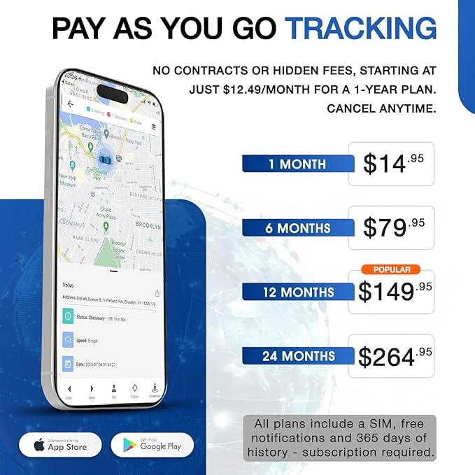 REWIRE SECURITY DB2-4G GPS Tracker for Vehicles – Real-Time Vehicle Tracking Device for Car, Van, Motorhome | Easy Battery Install | Live App Tracking | 4G Fleet Tracking | Low Cost Subscription Plan