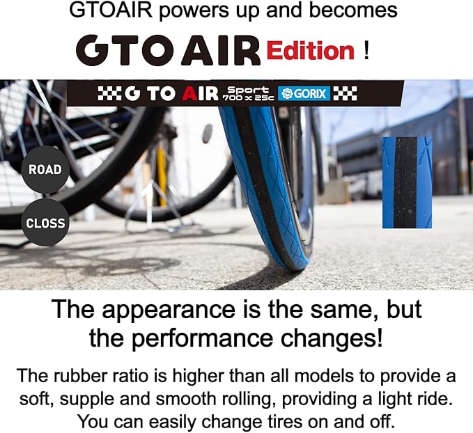 GORIX Road Bike Tire 700×23C 25c 28C 32c 35c Cycling Bicycle (Gtoair)