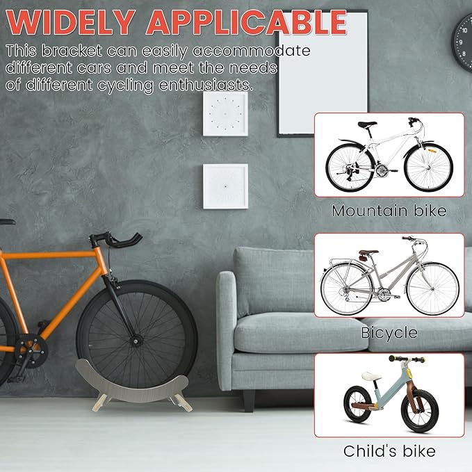 Wooden Bike Stand, Bicycle Storage Rack Floor, Wood Bicycle Rack, Wooden Mountain Bike Stand, Bicycle Floor Rack Stand, Craft Wooden Bike Stand for Apartment, Office, Garage